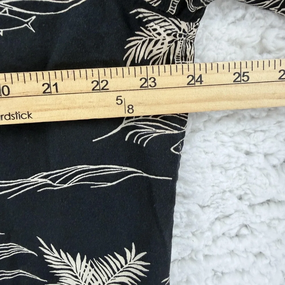 Cooke Street Shirt Mens XL Black Palm Tree Fish Short Sleeve Hawaiian‎ Aloha